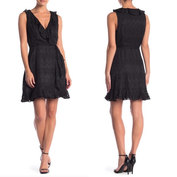 Wayf Dresses & Skirts - WAYF Black Sleeveless Wrap Dress